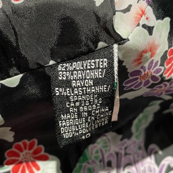 Dalia black minimalist contemporary button front classic trench coat size 10 - Picture 13 of 13